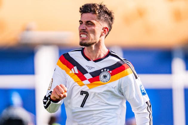 FIFA Fussball Weltmeisterschaft 2026, Sechszehntelfinale, Deutschland vs. Paraguay, 29.06.2026, Boston Stadium Tor zum 1:1 durch Kai Havertz (Deutschland) *** 2026 FIFA World Cup, Round of 32, Germany vs. Paraguay, June 29, 2026, Boston Stadium: Kai Havertz scores the 1-1 goal for Germany Copyright: xBahhoxKarax