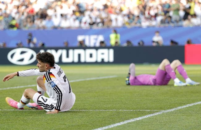FIFA World Cup, WM, Weltmeisterschaft, Fussball 2026 - Round of 32 - Germany vs Paraguay Goalkeeper Orlando Gill (R)of Paraguay and Kai Havertz of Germany look on during the FIFA World Cup 2026 Round of 32 match Germany against Paraguay, in Boston, USA, 29 June 2026. FOXBOROUGH United States  Copyright: xSHAWNxTHEWx