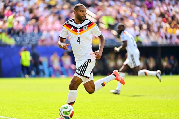 Germany v Paraguay: Round Of 32 - FIFA World Cup, WM, Weltmeisterschaft, Fussball 2026 Massachusetts, United States - 29 June: Jonathan Tah of Germany looks to pass the ball during the FIFA World Cup 2026 Round Of 32 match between Germany and Paraguay at Boston Stadium on June 29, 2026 in Foxborough, United States. Foxborough Boston Stadium Massachusetts United States Copyright: xLatinxSportxImagesx