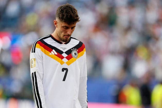 Germany v Paraguay: Round Of 32 - FIFA World Cup, WM, Weltmeisterschaft, Fussball 2026 Kai Havertz of Germany looks dejected after the FIFA World Cup 2026 Round Of 32 match between Germany and Paraguay at Boston Stadium on June 29, 2026 in Foxborough, Massachusetts. Foxborough Boston Stadium MA United States Copyright: xAllstarxPicturexLibraryxLtdx