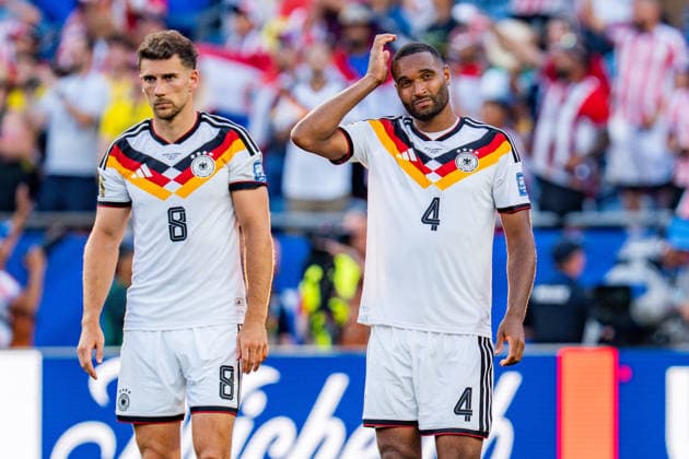 FIFA Fussball Weltmeisterschaft 2026, Sechszehntelfinale, Deutschland vs. Paraguay, 29.06.2026, Boston Stadium Jonathan Tah (Deutschland) Leon Goretzka (Deutschland) *** 2026 FIFA World Cup, Round of 32, Germany vs. Paraguay, June 29, 2026, Boston Stadium Jonathan Tah (Germany) Leon Goretzka (Germany) Copyright: xBahhoxKarax