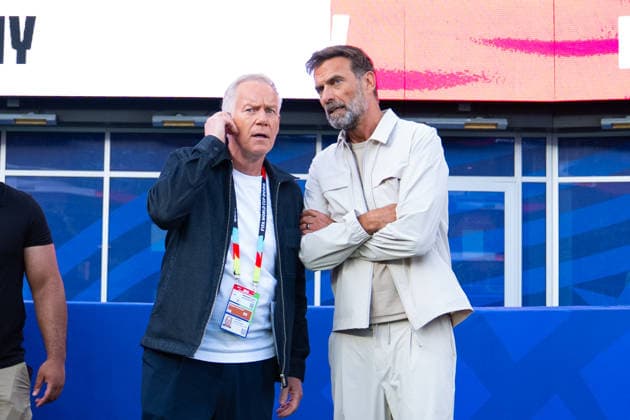 Johannes B. Kerner und Jürgen Klopp während des Elfmeterschießens FIFA World Cup, WM, Weltmeisterschaft, Fussball 2026: Deutschland v Paraguay 29 June 2026, FIFA World Cup 2026: Germany v Paraguay (Round of 32) at Boston Stadium in Foxborough, Massachusetts, USA *** Johannes B. Kerner and Jürgen Klopp during the penalty shootout in the 2026 FIFA World Cup match between Germany and Paraguay on June 29, 2026, in the Round of 32 at Boston Stadium in Foxborough, Massachusetts, USA Copyright: HMBxMedia xMarcoxBader