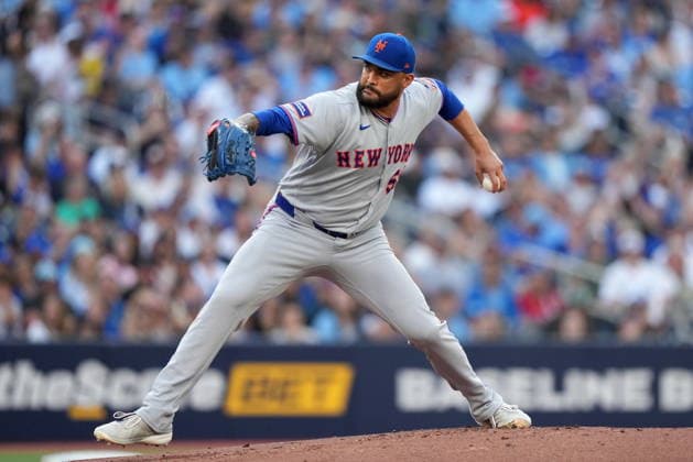 June 29, 2026, Toronto, On, CANADA: New York Mets pitcher Sean Manaea (59) works against the Toronto Blue Jays during first inning American League MLB, Baseball Herren, USA baseball action in Toronto, Monday, June 29, 2026. Canada News - June 29, 2026  - ZUMAc35_ 20260629_zaf_c35_085 Copyright: xNathanxDenettex