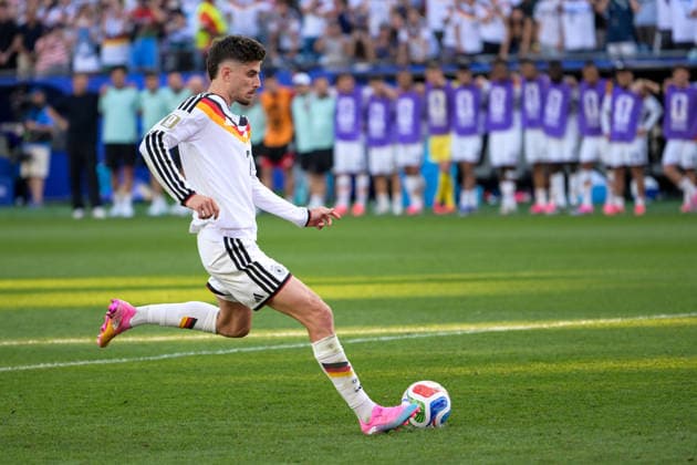 Fußball, WM 2026, 20260629, Deutschland - Paraguay. Im Bild Kai HAVERTZ (Deutschland, 7) Elfmeter. Foxborough Boston-Stadion Massachusetts Vereinigte Staaten von Amerika *** Soccer, 2026 World Cup, 20260629, Germany vs. Paraguay; Pictured: Kai HAVERTZ, Germany, 7 penalty kicks, Foxborough, Boston, Massachusetts, United States of America Copyright: Passion2Press MarkusxFischerx