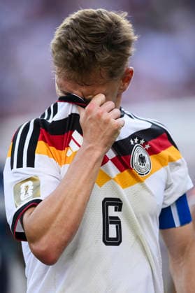 Germany v Paraguay - FIFA World Cup, WM, Weltmeisterschaft, Fussball 2026 Joshua Kimmich of Germany looks dejected during the FIFA World Cup 2026 round of 32 football match between Germany and Paraguay. Foxborough United States Copyright: xNicolòxCampox