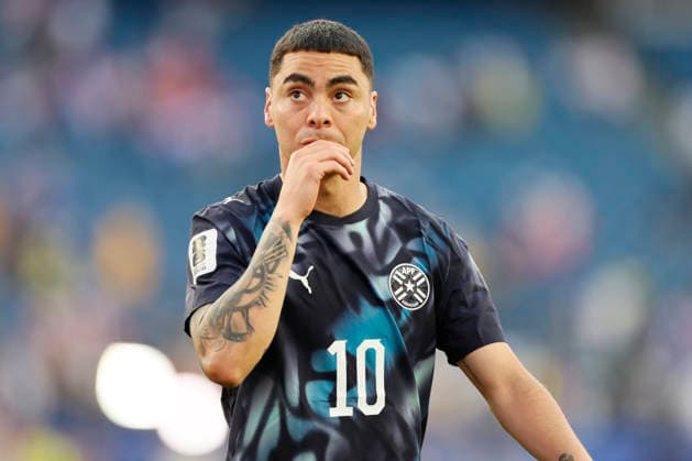 Germany v Paraguay: Round Of 32 - FIFA World Cup, WM, Weltmeisterschaft, Fussball 2026 Miguel Almiron of Paraguay celebrates after winning the FIFA World Cup 2026 Round Of 32 match between Germany and Paraguay at Boston Stadium on June 29, 2026 in Foxborough, Massachusetts. Foxborough Boston Stadium MA United States Copyright: xAllstarxPicturexLibraryxLtdx