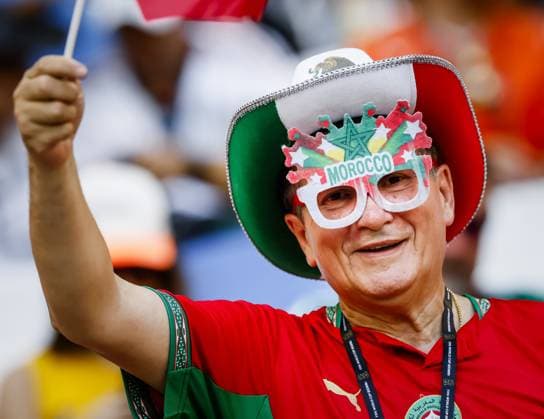 MONTERREY - A Moroccan supporter ahead of the 2026 FIFA World Cup, WM, Weltmeisterschaft, Fussball knockout phase match between the Netherlands and Morocco at Monterrey Stadium on June 29, 2026, in Monterrey, Mexico. KOEN VAN WEEL ANP FIFA World Cup 2026 - round of 32 2026 xVIxANPxSportx xxANPxIVx 562410953 originalFilename: 562410953.jpg