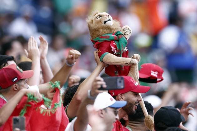 MONTERREY - Moroccan supporters ahead of the 2026 FIFA World Cup, WM, Weltmeisterschaft, Fussball knockout phase match between the Netherlands and Morocco at Monterrey Stadium on June 29, 2026, in Monterrey, Mexico. ROBIN VAN LONKHUIJSEN ANP FIFA World Cup 2026 - round of 32 2026 xVIxANPxSportx xxANPxIVx 562411031 originalFilename: 562411031.jpg