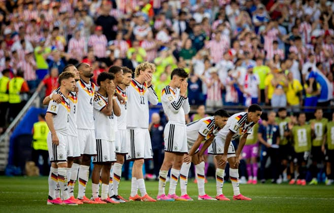 Boston, USA 29th Jun 2026. Joshua Kimmich (GER), Waldemar Anton (GER) Jonathan Tah (GER) Nathaniel Brown (GER) Malick Thiaw (GER) Leon Goretzka (GER) Nick Woltemade (GER) Kai Havertz (GER) Nadiem Amiri (GER) Jamal Musiala (GER) Germany - Paraguay World Cup Deutschland - Paraguay 29.06.2026 *** Boston, USA, June 29, 2026 Joshua Kimmich GER, Waldemar Anton (GER), Jonathan Tah (GER), Nathaniel Brown (GER), Malick Thiaw (GER), Leon Goretzka (GER), Nick Woltemade (GER), Kai Havertz (GER), Nadiem Amiri (GER), Jamal Musiala (GER), Germany, Paraguay, World Cup, Germany, Paraguay, June 29, 2026