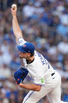 June 29, 2026, Toronto, On, CANADA: Toronto Blue Jays pitcher Trey Yesavage (39) works against the New York Mets during first inning American League MLB, Baseball Herren, USA baseball action in Toronto, Monday, June 29, 2026. Canada News - June 29, 2026  - ZUMAc35_ 20260629_zaf_c35_095 Copyright: xNathanxDenettex