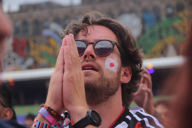 Paraguay v Germany: FIFA Fan Festival FIFA World Cup, WM, Weltmeisterschaft, Fussball 2026 A German football national team, Nationalteam fan watching the FIFA World Cup round of 32 match between Paraguay and Germany on the giant screen at the FIFA World Cup Fan Fest. on June 29, 2026, in Mexico City, Mexico. (Photo by Carlos Santiagon Eyepix Group) Copyright: xCarlosxSantiagon xEyepixxGroupx CS_29062026_189559