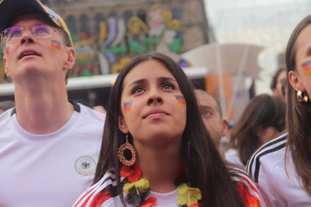 Paraguay v Germany: FIFA Fan Festival FIFA World Cup, WM, Weltmeisterschaft, Fussball 2026 A German football national team, Nationalteam fan watching the FIFA World Cup round of 32 match between Paraguay and Germany on the giant screen at the FIFA World Cup Fan Fest. on June 29, 2026, in Mexico City, Mexico. (Photo by Carlos Santiagon Eyepix Group) Copyright: xCarlosxSantiagon xEyepixxGroupx CS_29062026_189571
