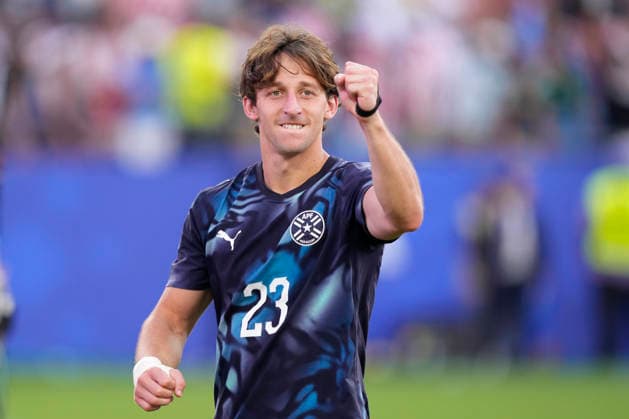 Germany v Paraguay: Round Of 32 - FIFA World Cup, WM, Weltmeisterschaft, Fussball 2026 Matias Galarza of Paraguay celebrates the victory during the FIFA World Cup 2026 Round Of 32 match between Germany and Paraguay at Boston Stadium on June 29, 2026 in Foxborough, Massachusetts. Foxborough MA United States  Copyright: xJosexBretonx originalFilename:bretonhernandez-germanyv260629_np28S.jpg
