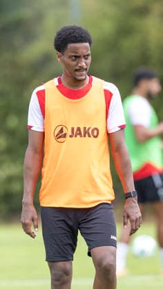 Trainingsstart bei den Würzburger Kickers, am 29.6.2026, KRE-Sportpark, Sieboldshöhe. Im Bild: Namrud Embaye *** Start of training with the Würzburger Kickers on June 29, 2026, at KRE Sportpark, Sieboldshöhe. Pictured: Namrud Embaye Copyright: HMBxMedia xHeikoxBecker