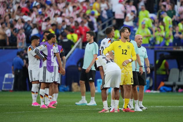 IPA86224822 - German players were disappointed during the Round of 32—Germany vs. Paraguay, a FIFA World Cup, WM, Weltmeisterschaft, Fussball match in Boston, USA, on June 29, 2026  Copyright: xEmmanuelexMastrodonato IPAxSportx xx 86224822