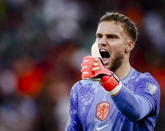 MONTERREY - Netherlands goalkeeper Bart Verbruggen during the 2026 FIFA World Cup, WM, Weltmeisterschaft, Fussball knockout phase match between the Netherlands and Morocco at the Monterrey Stadium on June 29, 2026, in Monterrey, Mexico. KOEN VAN WEEL ANP FIFA World Cup 2026 - round of 32 2026 xVIxANPxSportx xxANPxIVx 562415438 originalFilename: 562415438.jpg