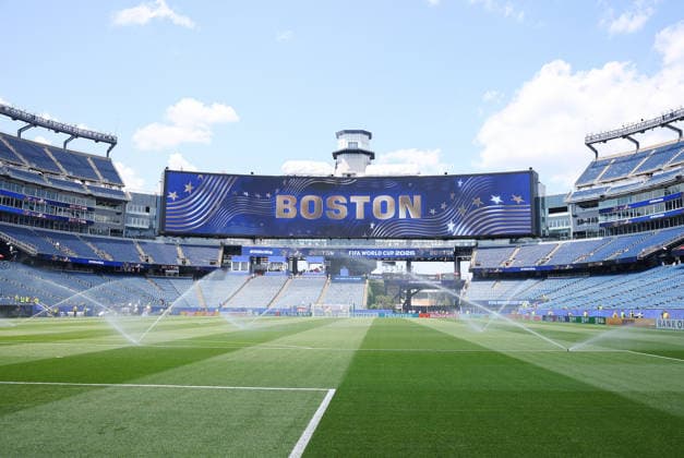 FOXBOROUGH, MA - JUNE 29: General view of Boston Stadium prior to the FIFA World Cup, WM, Weltmeisterschaft, Fussball 2026 Round of 32 match between Germany and Paraguay on June 29, 2026, at Boston Stadium in Foxborough, MA. (Photo by M. Anthony Nesmith Icon Sportswire) SOCCER: JUN 29 FIFA World Cup 26 Round of 32 - Germany v Paraguay EDITORIAL USE ONLY Icon26062934