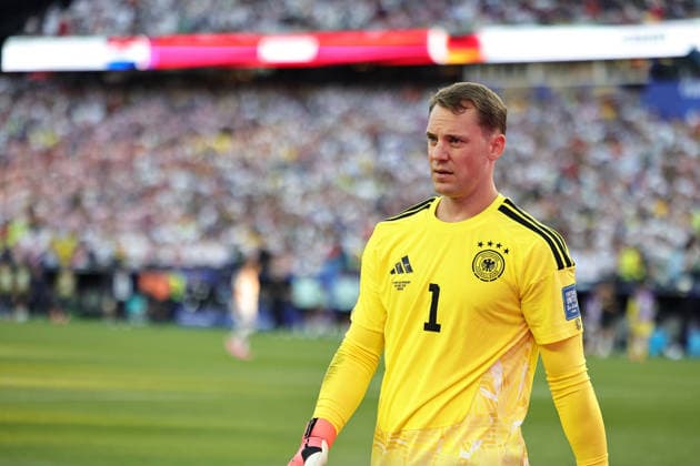 June 29, 2026, Foxborough, Massachusetts, USA: Germany goalkeeper Manuel Neuer (1) during penalty kicks during the June 29th FIFA World Cup, WM, Weltmeisterschaft, Fussball 2026 matchup between Germany and Paraguay at Gillette Stadium in Foxborough, Massachusetts. Foxborough USA - ZUMAs325 20260629_zsp_s325_133 Copyright: xJessxStilesx