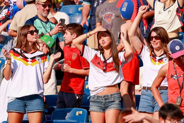 June 29, 2026, Foxborough, Massachusetts, USA: German fans during half time of the 2026 FIFA World Cup, WM, Weltmeisterschaft, Fussball Round of 32 game at Boston Stadium in Massachusetts on June 29, 2026. Foxborough USA - ZUMAm283 20260629_zsp_m283_019 Copyright: xBillyxMyersx