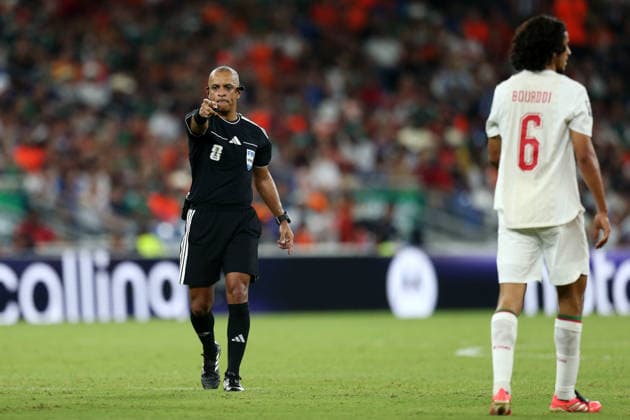 2026-06-29 Netherlands v Morocco - Round Of 32 - FIFA World Cup, WM, Weltmeisterschaft, Fussball 2026 GUADALUPE, MEXICO - JUNE 29: Referee Wilton Sampaio during the Round Of 32 - FIFA World Cup 2026 match between Netherlands and Morocco at Monterrey Stadium on June 29, 2026 in Guadalupe, Nuevo Leon. (Photo by BSR Agency) Guadalupe Mexico Content not available for redistribution in The Netherlands directly or indirectly through any third parties. Copyright: xBSRxAgencyx