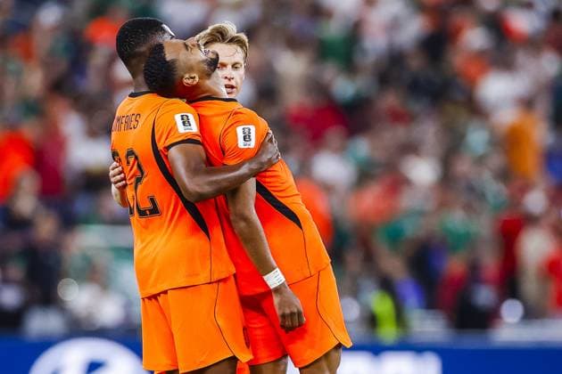 MONTERREY, 29-06-2026, Monterrey Stadium, Match between Morocco and The Netherlands during the World Cup 2026. Picture shows Netherlands player Cody Gakpo celebrating the goal. Morocco - The Netherlands (World Cup 2026)  x204748436x Copyright:
