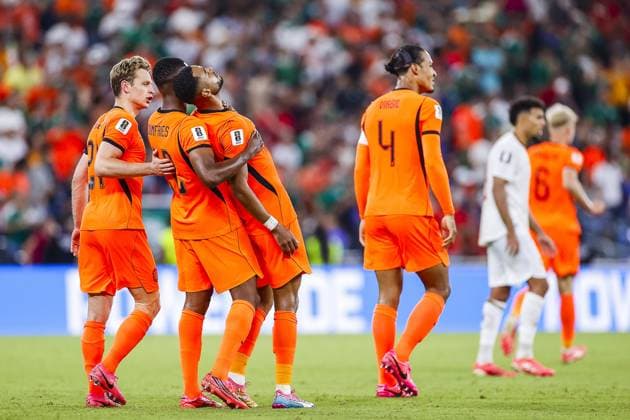 MONTERREY, 29-06-2026, Monterrey Stadium, Match between Morocco and The Netherlands during the World Cup 2026. Picture shows Netherlands player Cody Gakpo celebrating the goal. Morocco - The Netherlands (World Cup 2026)  x204748479x Copyright: