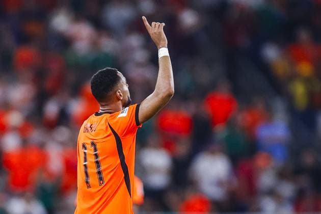 MONTERREY, 29-06-2026, Monterrey Stadium, Match between Morocco and The Netherlands during the World Cup 2026. Picture shows Netherlands player Cody Gakpo celebrating the goal. Morocco - The Netherlands (World Cup 2026)  x204748614x Copyright: