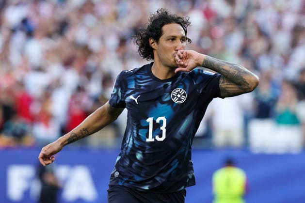 FOXBOROUGH, MASSACHUSETTS - JUNE 29: Jose Canale of Paraguay celebrates victory after the FIFA World Cup, WM, Weltmeisterschaft, Fussball 2026 Round of 32 match between Germany and Paraguay at Boston Stadium on June 29, 2026 in Foxborough, Massachusetts.  Copyright: xWuxZhizhaox 111651327719