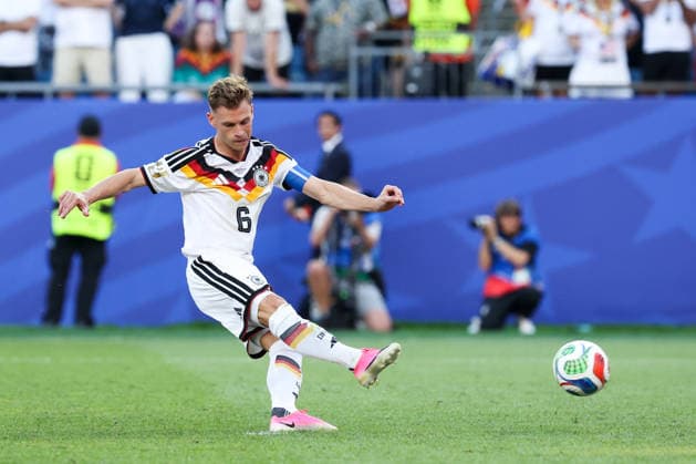 FOXBOROUGH, MASSACHUSETTS - JUNE 29: Joshua Kimmich of Germany scores a penalty kick during the FIFA World Cup, WM, Weltmeisterschaft, Fussball 2026 Round of 32 match between Germany and Paraguay at Boston Stadium on June 29, 2026 in Foxborough, Massachusetts.  Copyright: xWuxZhizhaox 111651327728