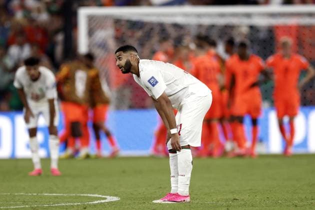 MONTERREY - Ismael Saibari of Morocco after Cody Gakpo s 1-0 during the 2026 FIFA World Cup, WM, Weltmeisterschaft, Fussball knockout phase match between the Netherlands and Morocco at Monterrey Stadium on June 29, 2026, in Monterrey, Mexico. ROBIN VAN LONKHUIJSEN ANP FIFA World Cup 2026 - round of 32 2026 xVIxANPxSportx xxANPxIVx 562419235 originalFilename: 562419235.jpg
