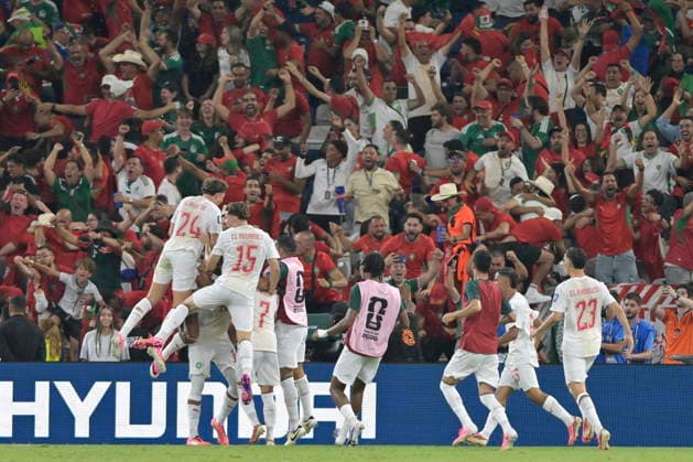 FIFA World Cup, WM, Weltmeisterschaft, Fussball 2026 - Round of 32 - Netherlands vs. Morocco Moroccan players celebrate a goal by Issa Diop during the FIFA World Cup 2026 Round of 32 match between the Netherlands and Morocco, in Monterrey, Mexico, 29 June 2026. Monterrey Mexico  Copyright: xMIGUELxSIERRAx