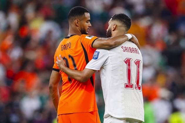 MONTERREY, 29-06-2026, Monterrey Stadium, Match between Morocco and The Netherlands during the World Cup 2026. Picture shows Netherlands player Cody Gakpo , Morocco player Ismael Saibari Morocco - The Netherlands (World Cup 2026)  x204749453x Copyright: