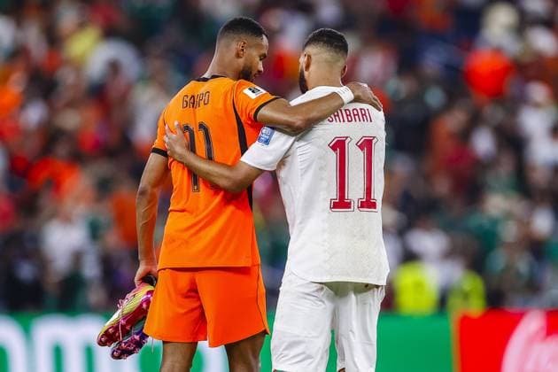 MONTERREY, 29-06-2026, Monterrey Stadium, Match between Morocco and The Netherlands during the World Cup 2026. Picture shows Netherlands player Cody Gakpo , Morocco player Ismael Saibari Morocco - The Netherlands (World Cup 2026)  x204749456x Copyright: