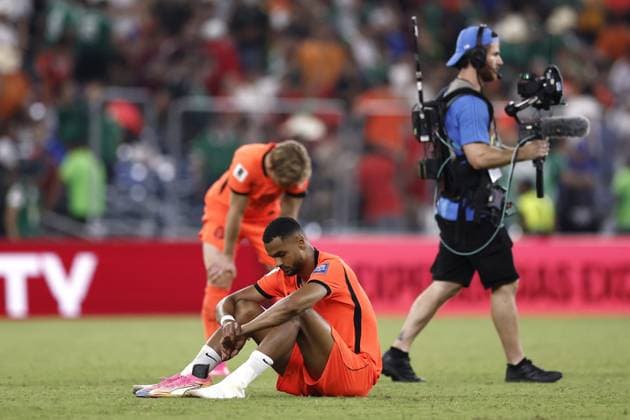 MONTERREY - Cody Gakpo or the Netherlands disappointment following the conclusion of the 2026 FIFA World Cup, WM, Weltmeisterschaft, Fussball knockout phase match between the Netherlands and Morocco at the Monterrey Stadium on June 29, 2026, in Monterrey, Mexico. ROBIN VAN LONKHUIJSEN ANP FIFA World Cup 2026 - round of 32 2026 xVIxANPxSportx xxANPxIVx 562422316 originalFilename: 562422316.jpg