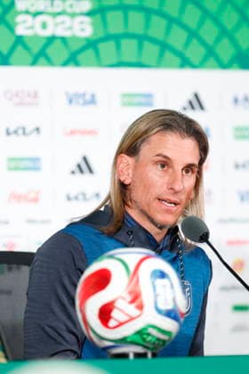 FIFA World Cup, WM, Weltmeisterschaft, Fussball 2026 - Ecuador press conference, PK, Pressekonferenz Ecuador head coach Sebastian Beccacece speaks during a press conference in Mexico City, Mexico, 29 June 2026. Mexico City Mexico  Copyright: xSashenkaxGutierrezx
