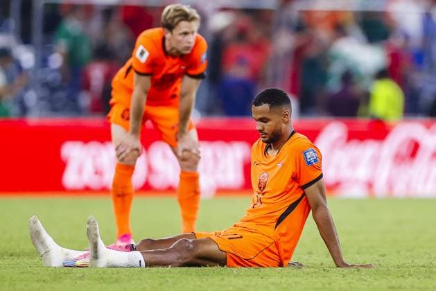 MONTERREY, 29-06-2026, Monterrey Stadium, Match between Morocco and The Netherlands during the World Cup 2026. Picture shows Netherlands player Frenkie de Jong Netherlands player Cody Gakpo disappointment Morocco - The Netherlands (World Cup 2026)  x204749522x Copyright: