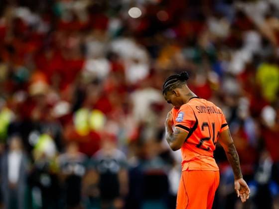 MONTERREY - Crysencio Summerville of the Netherlands is disappointed during the 2026 FIFA World Cup, WM, Weltmeisterschaft, Fussball knockout phase match between the Netherlands and Morocco at the Monterrey Stadium on June 29, 2026, in Monterrey, Mexico. KOEN VAN WEEL ANP FIFA World Cup 2026 - round of 32 2026 xVIxANPxSportx xxANPxIVx 562422513 originalFilename: 562422513.jpg