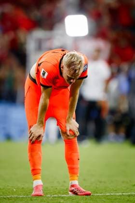 MONTERREY - Jan Paul van Hecke or the Netherlands are disappointed following their elimination during the 2026 FIFA World Cup, WM, Weltmeisterschaft, Fussball knockout phase match between the Netherlands and Morocco at Monterrey Stadium on June 29, 2026, in Monterrey, Mexico. KOEN VAN WEEL ANP FIFA World Cup 2026 - round of 32 2026 xVIxANPxSportx xxANPxIVx 562422611 originalFilename: 562422611.jpg