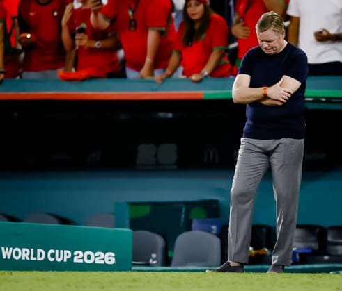 MONTERREY - Netherlands coach Ronald Koeman during the penalty shootout at the 2026 FIFA World Cup, WM, Weltmeisterschaft, Fussball knockout phase match between the Netherlands and Morocco at the Monterrey Stadium on June 29, 2026, in Monterrey, Mexico. KOEN VAN WEEL ANP FIFA World Cup 2026 - round of 32 2026 xVIxANPxSportx xxANPxIVx 562423392 originalFilename: 562423392.jpg