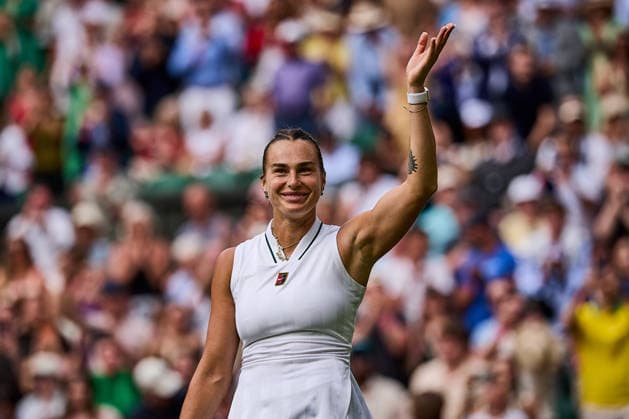 June 29, 2026, London, London, Great Britain: Aryna Sabalenka during The Championships Wimbledon Tennis 2026: Grand Slam: The Championships Wimbledon: 1st Round: SABALENKA 6:2 6:3 KOSTOVIC  - ZUMAs343 20260629_zsp_s343_092 Copyright: xMathiasxSchulzx