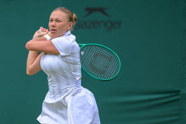 Day Two: The Championships - Wimbledon 2026 LONDON, ENGLAND JUNE 30 - Amanda Anisimova of United States during Ladies Single First Round at The Wimbledon Lawn Tennis Championship at Wimbledon on June 30, 2026 in London, England. (Photo by Keeran Marquis)  Copyright: xKeeranxMarquis Fotoarena SPPx Sportspressphoto_SPR180871