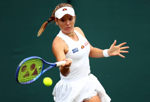 Katie Swan during her first round match Wimbledon Tennis Championships, Day 2, The All England Lawn Tennis and Croquet Club, London, UK - 30 Jun 2026London The All England Lawn Tennis and United Kingdom  Copyright: xJamesxMarsh Shutterstockx 16964208br