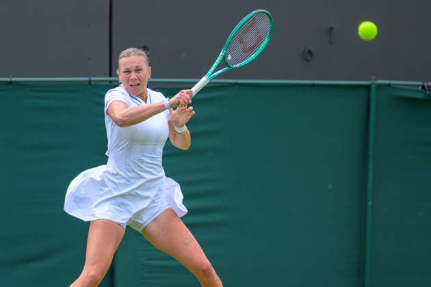 Day Two: The Championships - Wimbledon 2026 LONDON, ENGLAND JUNE 30 - Amanda Anisimova of United States during Ladies Single First Round at The Wimbledon Lawn Tennis Championship at Wimbledon on June 30, 2026 in London, England. (Photo by Keeran Marquis)  Copyright: xKeeranxMarquis Fotoarena SPPx Sportspressphoto_SPR180887
