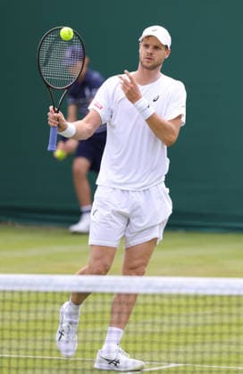 Yannick Hanfmann, GER, during first round of 2026 All England Lawn Tennis Championships at Wimbledon, mens singles, London, 30 06 2026; - *** Yannick Hanfmann, GER, during the first round of the 2026 All England Lawn Tennis Championships at Wimbledon, men s singles, London, June 30, 2026 