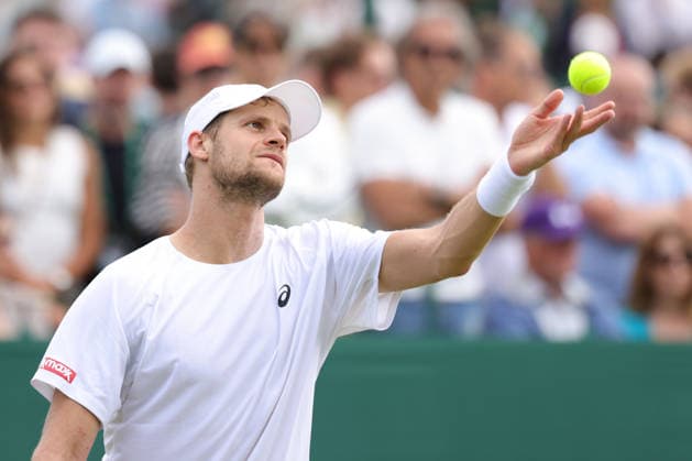 Yannick Hanfmann, GER, during first round of 2026 All England Lawn Tennis Championships at Wimbledon, mens singles, London, 30 06 2026; - *** Yannick Hanfmann, GER, during the first round of the 2026 All England Lawn Tennis Championships at Wimbledon, men s singles, London, June 30, 2026 
