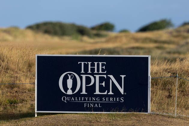 RECORD DATE NOT STATED 30th June 2026; The West Lancashire Golf Club, Liverpool, England; The Open Golf Championship Final Qualifying; an Open Qualifying Series sign DavidxBlunsden