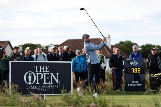 RECORD DATE NOT STATED 30th June 2026; The West Lancashire Golf Club, Liverpool, England; The Open Golf Championship Final Qualifying; Veer Ahlawat (IND) plays from the tee at the first hole DavidxBlunsden