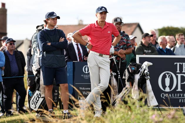 RECORD DATE NOT STATED 30th June 2026; The West Lancashire Golf Club, Liverpool, England; The Open Golf Championship Final Qualifying; Tiger Christensen (a) (GER) at the first tee DavidxBlunsden
