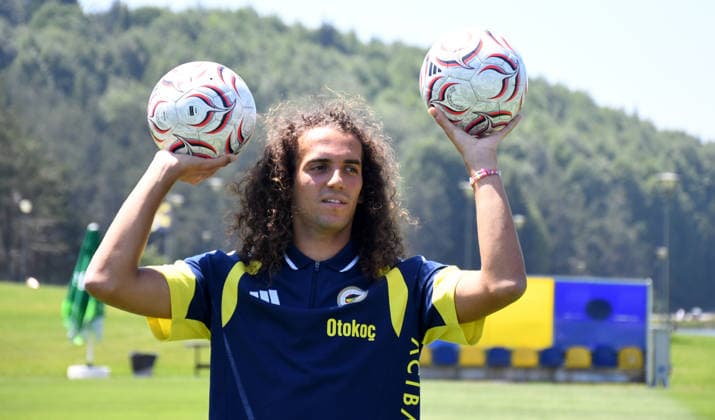 Fenerbahce s midfielder Matteo Guendouzi BOLU, TURKIYE - JUNE 30: Fenerbahce s French midfielder Matteo Guendouzi speaks to members of the press during a media briefing at the club s Serkan Acar Topuk Yaylasi Resort and Training Facilities in Bolu, Turkiye, on June 30, 2026. Goksel Cuneyt Igde Anadolu Duzce Turkey. Editorial use only. Please get in touch for any other usage.  Copyright: x2026xAnadoluxGokselxCuneytxIgdex