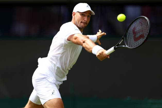 Dusan Lajovic during his first round match Wimbledon Tennis Championships, Day 2, The All England Lawn Tennis and Croquet Club, London, UK - 30 Jun 2026London The All England Lawn Tennis and United Kingdom  Copyright: xJamesxMarsh Shutterstockx 16964208ci